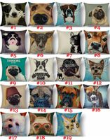 NEW19 designs Animal Pillow Case French bulldog Dog cat Cushion cover Linen Throw Pillowcases sofa office Car home decoration RRD12551