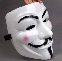 Máscaras de fiesta V para VENDETTA Mascarilla Anonymous Guy Fawkes Disfraz Adulto Accesorio Accesorio Plástico Party-Cosplay SN5926