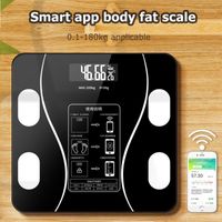 Escalas inteligentes Analizador de composición digital de grasa de escala de peso inteligente con aplicación de teléfono inteligente Bluetooth
