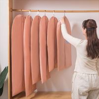 Kläder Garderobs Förvaring Non-vävt dammsäkert skydd för passet Transparent fönster Säker jacka Bag garderobsskydd Vardagsrum