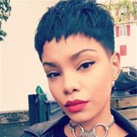 Perruques à cheveux humains coupées courtes pour les femmes noires Full Mahine Gagné perruque avec une frange