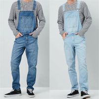 New Fashion Men' s Jeans Overalls High Street Straight D...