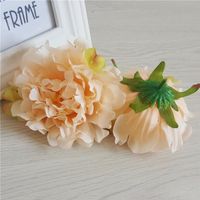 50PCS High Quality Silk Peony Flower Heads Wedding Party Decoration Camellia Rose Flower Wedding Decoration Xu
