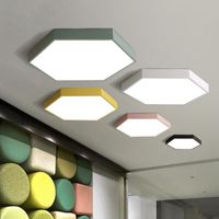 Plafonniers ultra -ins LED lumière moderne lumière hexagone acrylique lampe d'intérieur lampe de cuisine chambre porche décoration fixe ac110-265v