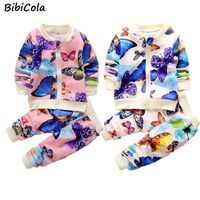 Children Girls clothes sets spring autumn kids fashion beautiful coat +pants for Baby cute outfits toddler sports suits 220118