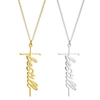 Ketten Gold Glaube Kreuz Halskette Für Frauen Silber überzogene Anhänger Halsketten Zierliche Mädchen