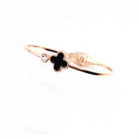 Корейский мода Lucky Clover с отверткой Вечное кольцо пары розового золота любовь браслет