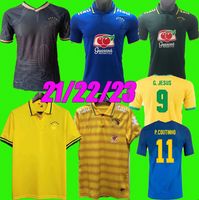 2022 Jersey de football Brésils de qualité supérieure 23 Camiseta de futbol Paquetta Neres Coutinho Brasil Shirt Football Firmino Jesus Marcelo Maillo