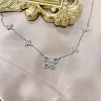 Ketten Luxus-Ins Wind Graff Fünf Schmetterlingssatz Schnecke Bohrer Aushöhlen Schlüsselbeinkette Halskette Frauen in Europa und der Stelle
