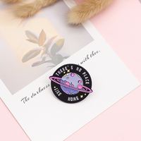 Cartoon Violet Planet Star Enamel Pins Custom There's no place like home Universe Planet Brooches Lapel Badges for Kids Jewelry