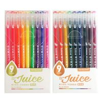Gelstifte 9 Stücke Nachfüllbarer Stift Sortierte Farben Kugelpunkt Fluoreszierende Farbe 0,5mm für Scrapbook Journal