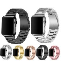 Stainless Steel Band Straps For Apple Watch Strap Link Bracelet 38mm 42mm 40mm 44mm watchbands SmartWatch Metal Bands Fit iWatch s299S