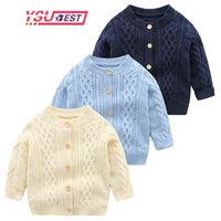 Cardigan Baby Sweater Knitted Boys Girls Toddler Solid Sweat...