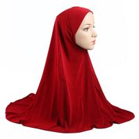 Scarves Muslim Scarf Instant Hijab Kvinnor Solid Färg Linne Headwraps Jersey Turban Malaysia Lady Headscarf Headband Head Wraps Hair Cap