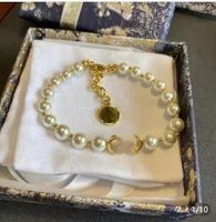 Designer Perlen, Strangs Damenschmuck Hohe Qualität Mode Weiße Perlenarmband in weißer Geschenkbox Verpackung