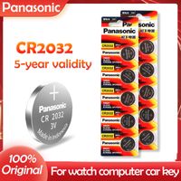 10pcs Original Panasonic CR2032 3V Bateria de Lítio para Relógio Calculadora Relógio Remoto Controle Brinquedos Botão Moedas Célula