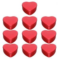 هدية التفاف 10 قطع شكل قلب الحلوى مربع حساسة الزفاف التعبئة حالة فارغة