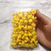 100 sztuk Cute Yellow Duck Resin Kolczyk Charms DIY Ustalenia Kawaii Telefon 3D Brelok Bransoletki Wisiorek Do Tworzenia Biżuterii 210720