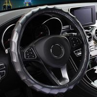 Steering Wheel Covers Car Cover Auto Steering-Wheel Gold Powder Pu Mirror Leather Suitable Accessories