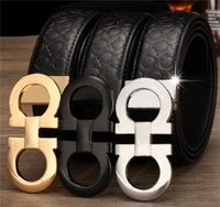Free Delivery European and American Hot-selling Brand Designer Men's Business Style Black Leather High Quality New Men's Brand Belt