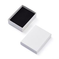 Joyería caja de regalo pulsera collar pendientes anillo organizador de almacenamiento papel cartón joyería envasado contenedor con esponja 210914