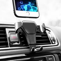 Gravedad automática de bloqueo Gravedad Vent Air Soporte de aire GPS Tenedor de teléfono celular de montaje de coche Tipo de hebilla de rejilla Compatible para iPhone Android Smartpho