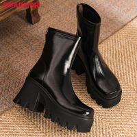 Compre al por mayor Botines De Tacón Grueso Blanco Plataforma de bajo  precio \u0026 de calidad con envío gratuito | Es.DHgate