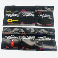 Empty Black Medibles Mylar Packaging Bag 150mg Gummy Bags Child Resistant Zipper Smell Proof Resealable Pouch a18