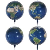 20 sztuk 22inch 4d Ziemi Folia Balon Ziemi Dnia Światowa Mapa Balony Balony Zielone Powietrze Ball Urodziny Dekoracje Dzieci Balon Zabawki X0726