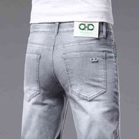 и весенний летний тренд джинсы мужская стройная подходящая упругая корейская маленькая нога длинные брюки