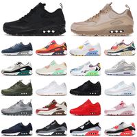 Schuhe Nike Air Max Airmax 90 Hommes Femmes Chaussures De Course Day of the Dead Cool Grey Glasgow Black White Good Green off white 90S Sport Turnschuhe Trainer