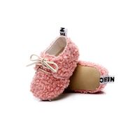 First Walkers 2021 Winter British Style Lace-up Baby Girls Now Boots Soft Sole Cotton-Padded Boy Shoes Infant Toddler
