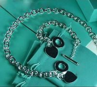 925 Silver LOVE Heart Necklace Bracelet Sets Birthday Christmas Gift designer jewelry Wedding Statement Pendant bracelets Necklaces Bangle