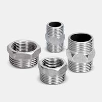 Watering Equipments 1/2&quot; 3/4&quot; 1&quot; NPT Male Threaded Reducing Copper Water Gas Adapter Coupler Connector 304 Stainless Steel Pipe Fitting