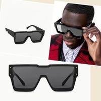 Mode Z1547E Sonnenbrille Klassische einteilige quadratische Rahmen für Männer und Frauen Hohe Qualität UV400 Goggles Weibliche Designer Sonnenbrille mit Schutzkiste