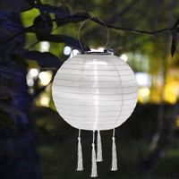 Solarlampen im Freien Lesolar Laterne Lampe Festival Party Decor Event Hängen Licht Chinesische Papierball Lampen für Hochzeit