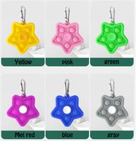 2021 Toys Fidgeting keychain Finger bubble music Silicone fingertip spinning top Unzip toy