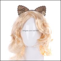 Other Fashion Aessories Halloween Carnival Party Stage Props Cat Ear Gear Retro Punk Headband Drop Delivery 2021 3Yhs0