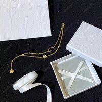 2022 Mens Designer Bracelete Moda Luxo Farandole Ouro Link Link Carta Pendente Pulseiras Para As Mulheres Partido Casamento Jóias Bijoux 22021403