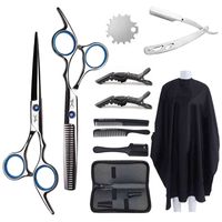 Kit de vestir profissional 6 polegadas de aço inoxidável tesoura cauda capa cabelo pente ferramenta de estilo