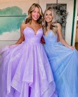 Sparkle Tulle Formal Evening Dress 2022 Lady Pageant Gowns Ruffles Skirt Celebrity Gala Inspired Robe Ball Gown Prom Homecoming Party Dresses Spaghetti Sweet 15