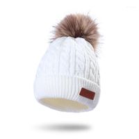 Berretti Cappello per bambini inverno Knitted Bambini Ragazza calda più spessa bambini infantile berretto berretto berretto berretto Casquette1