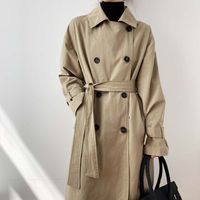 Women' s Trench Coats Long trench coat with female belt,...