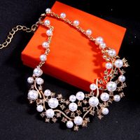 Commercio all'ingrosso dei monili di modo della collana del partito della decorazione del partito della perla della perla bianca grigia