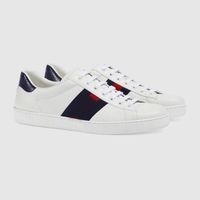 Trendig All-Match Ace Bee Casual Shoes Classic Flat Designer Vit Svart Mens Och Kvinnor Mode Lyx Striped Red Green Leather Sneakers Chaussures Lace Fashion