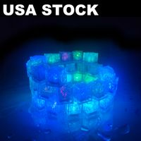 Party Decoration Flash Cube Lód Wody Flashy Led Light Light Purting Do Water Dringa automatycznie dla Partys Wedding Bary USA