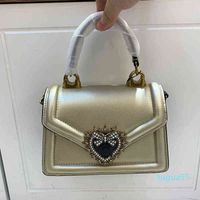 Designer Crossbody Bag Cindhide Luxus Goldener Herz Perle Handtasche Damen Mode Kette Feste Farbe Schulter Messenger