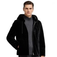 Chaqueta con capucha Casual Hombres Fashion Food Coat Winter Snow Warm Cort Short Jackets Negro Casacas Para Hombre, Tamaño M-4XL