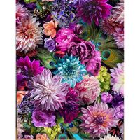 Resim Sergisi GatyZtory 60x75 cm DIY Çerçeve Boyama Numarası Mor Çiçekler Resim Numaraları Kitleri Akrilik Boya Ev Dekorları Için Tuval Üzerine