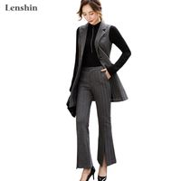 Kadın Yelek Lenshin 2 Parça Set Yüksek Kaliteli Pantolon Suit Kadınlar Kolsuz Yumuşak ve Rahat Yelek Ofis Bayan İş Resmi Giyim